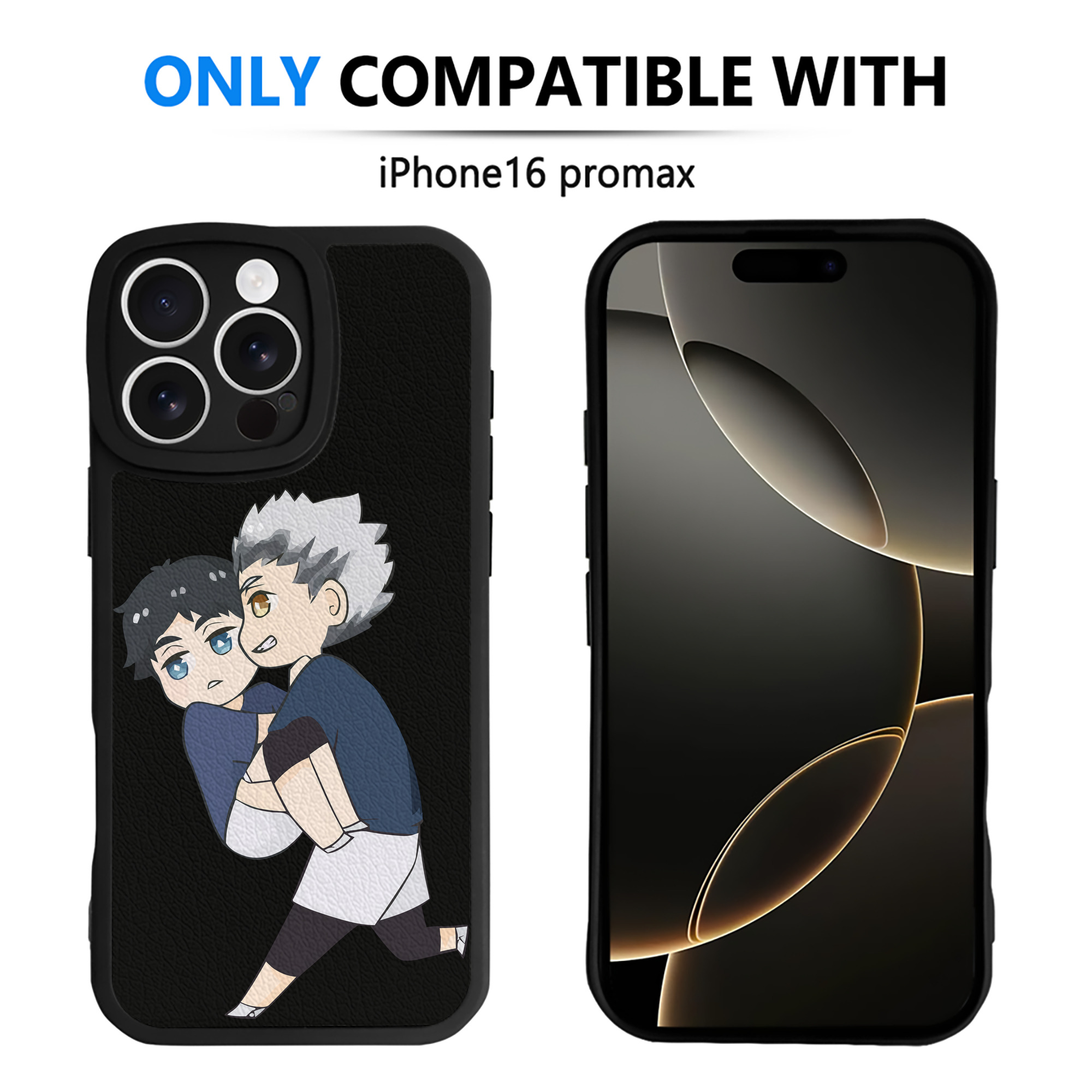 （画像用） ハイキュー!! Haikyu!! 【iPhone 16シリーズ対応】シリコンスマホケース（レザー調） 材質：シリコン
